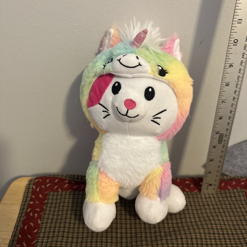 Peek-A-Boo‎ Toys Kitty Cat Unicorn Kitten 16" Plush Stuffed Animal Tie Dye